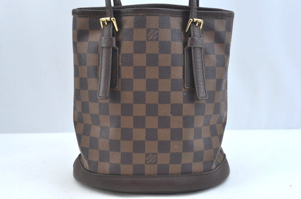 Authentic Louis Vuitton Damier Marais Bucket Shoulder Tote Bag N42240 LV K9248