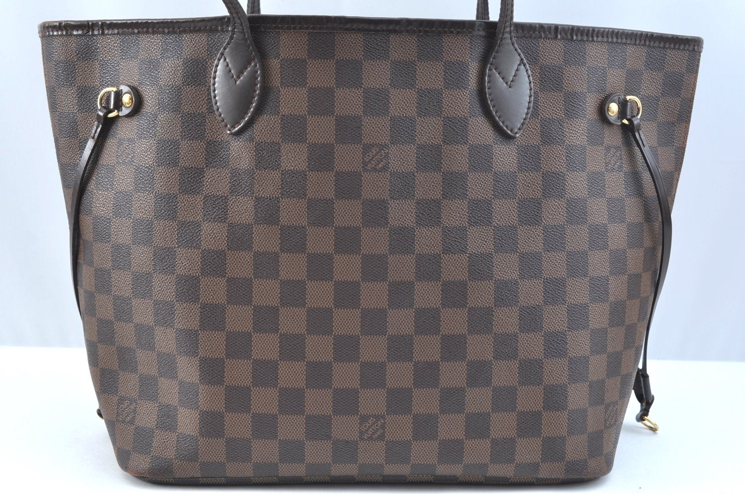 Authentic Louis Vuitton Damier Neverfull MM Shoulder Tote Bag N51105 LV K9249