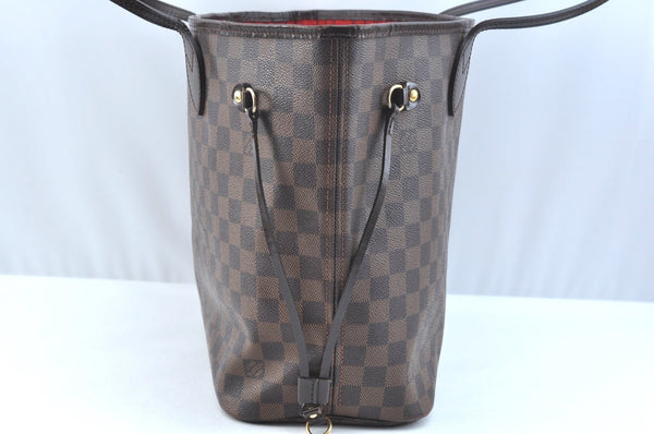 Authentic Louis Vuitton Damier Neverfull MM Shoulder Tote Bag N51105 LV K9249