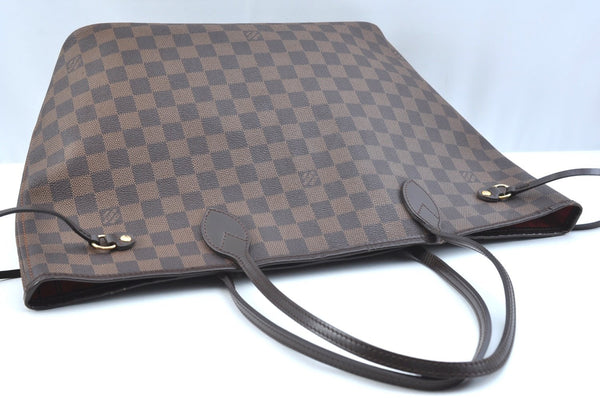 Authentic Louis Vuitton Damier Neverfull MM Shoulder Tote Bag N51105 LV K9249