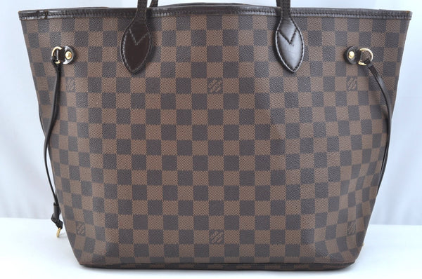 Authentic Louis Vuitton Damier Neverfull MM Shoulder Tote Bag N51105 LV K9250