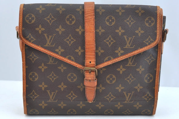 Auth Louis Vuitton Monogram Portable Serviette Desktop Shoulder Bag Junk K9253