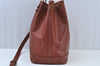 Authentic Louis Vuitton Epi Noe Shoulder Drawstring Bag Brown M44028 Junk K9259