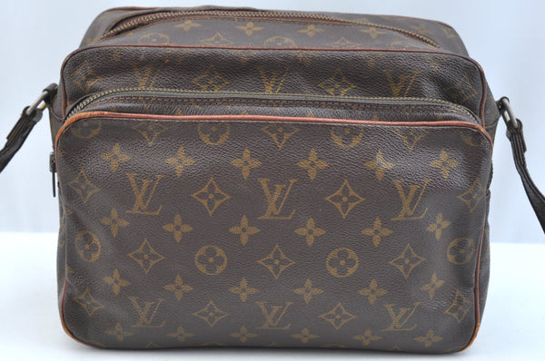 Authentic Louis Vuitton Monogram Nile Shoulder Cross Body Bag Old Model LV K9260