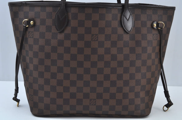 Authentic Louis Vuitton Damier Neverfull MM Shoulder Tote Bag N51105 LV K9269