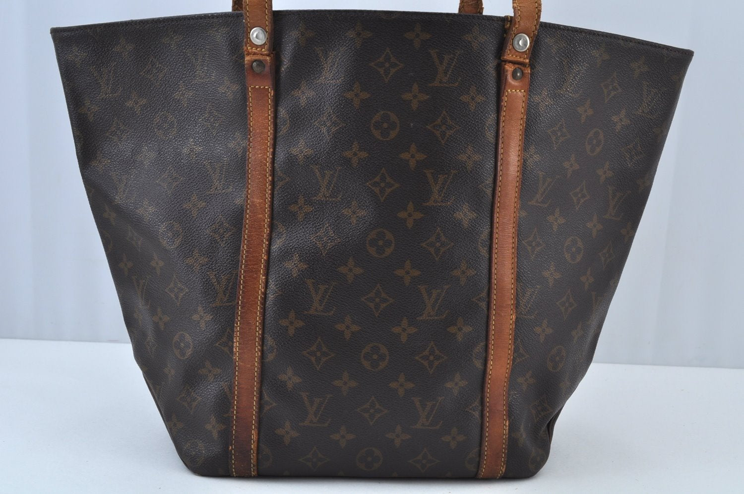 Authentic Louis Vuitton Monogram Sac Shopping PM Tote Bag M51108 LV Junk K9272