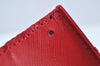Authentic Gianni Versace Sunburst Leather Shoulder Hand Bag Purse Red K9274