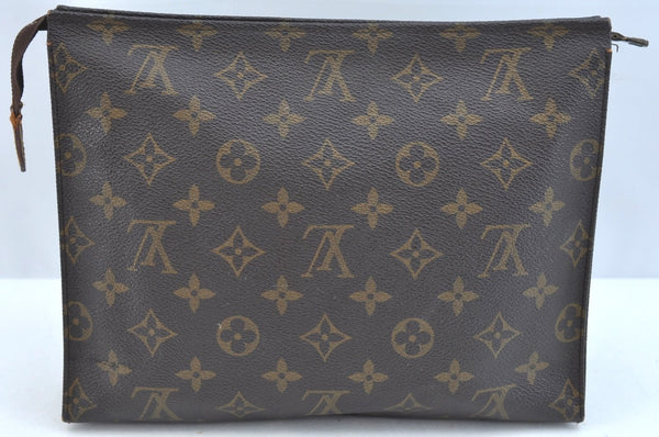 Authentic Louis Vuitton Monogram Poche Toilette 26 M47542 Cosmetics Pouch K9283