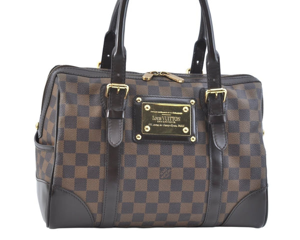 Authentic Louis Vuitton Damier Berkeley Hand Boston Bag Purse N52000 LV K9284