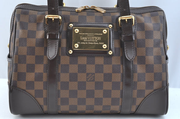 Authentic Louis Vuitton Damier Berkeley Hand Boston Bag Purse N52000 LV K9284