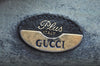 Authentic GUCCI GG Plus Clutch Hand Bag Purse GG PVC Leather Navy Blue K9288