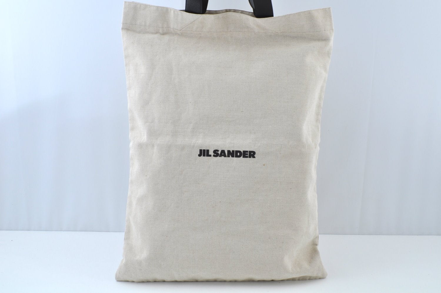 Authentic JIL SANDER Vintage Travel Shoulder Tote Bag Canvas Leather White K9290