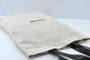 Authentic JIL SANDER Vintage Travel Shoulder Tote Bag Canvas Leather White K9290