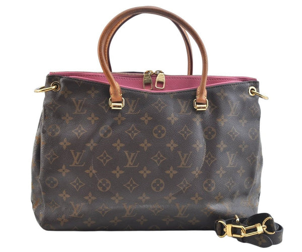 Authentic Louis Vuitton Monogram Pallas 2Way Shoulder Hand Bag M50067 Pink K9293