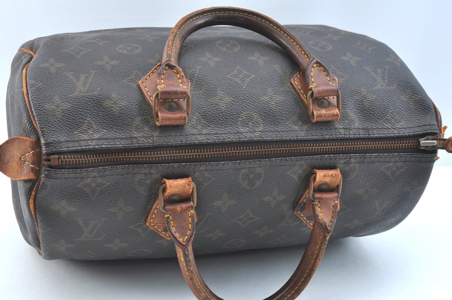 Authentic Louis Vuitton Monogram Speedy 30 Hand Boston Bag M41526 LV K9299