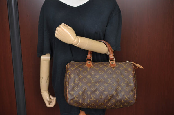 Authentic Louis Vuitton Monogram Speedy 30 Hand Boston Bag Old Model LV K9303