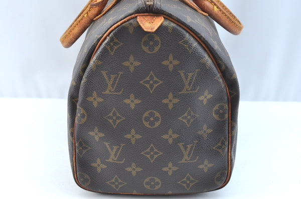 Authentic Louis Vuitton Monogram Speedy 30 Hand Boston Bag M41526 LV K9307