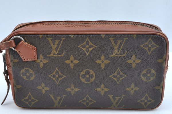 Auth Louis Vuitton Monogram Pochette Sport PM Clutch Hand Bag Old Model LV K9311