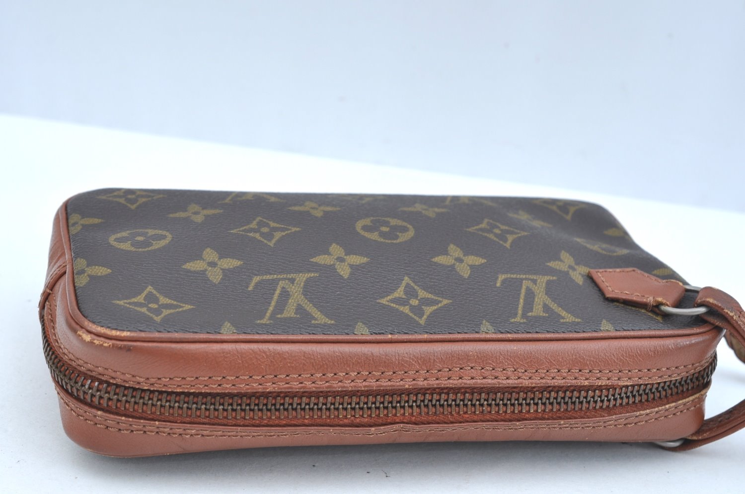 Auth Louis Vuitton Monogram Pochette Sport PM Clutch Hand Bag Old Model LV K9311