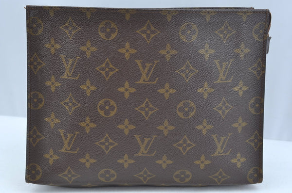 Auth Louis Vuitton Monogram Poche Toilette Cosmetics Pouch Old Model Junk K9320