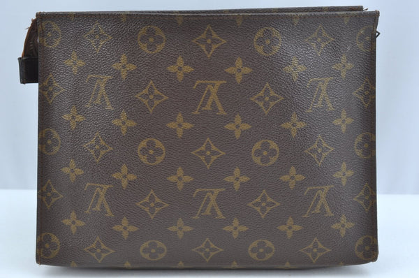 Auth Louis Vuitton Monogram Poche Toilette Cosmetics Pouch Old Model Junk K9320