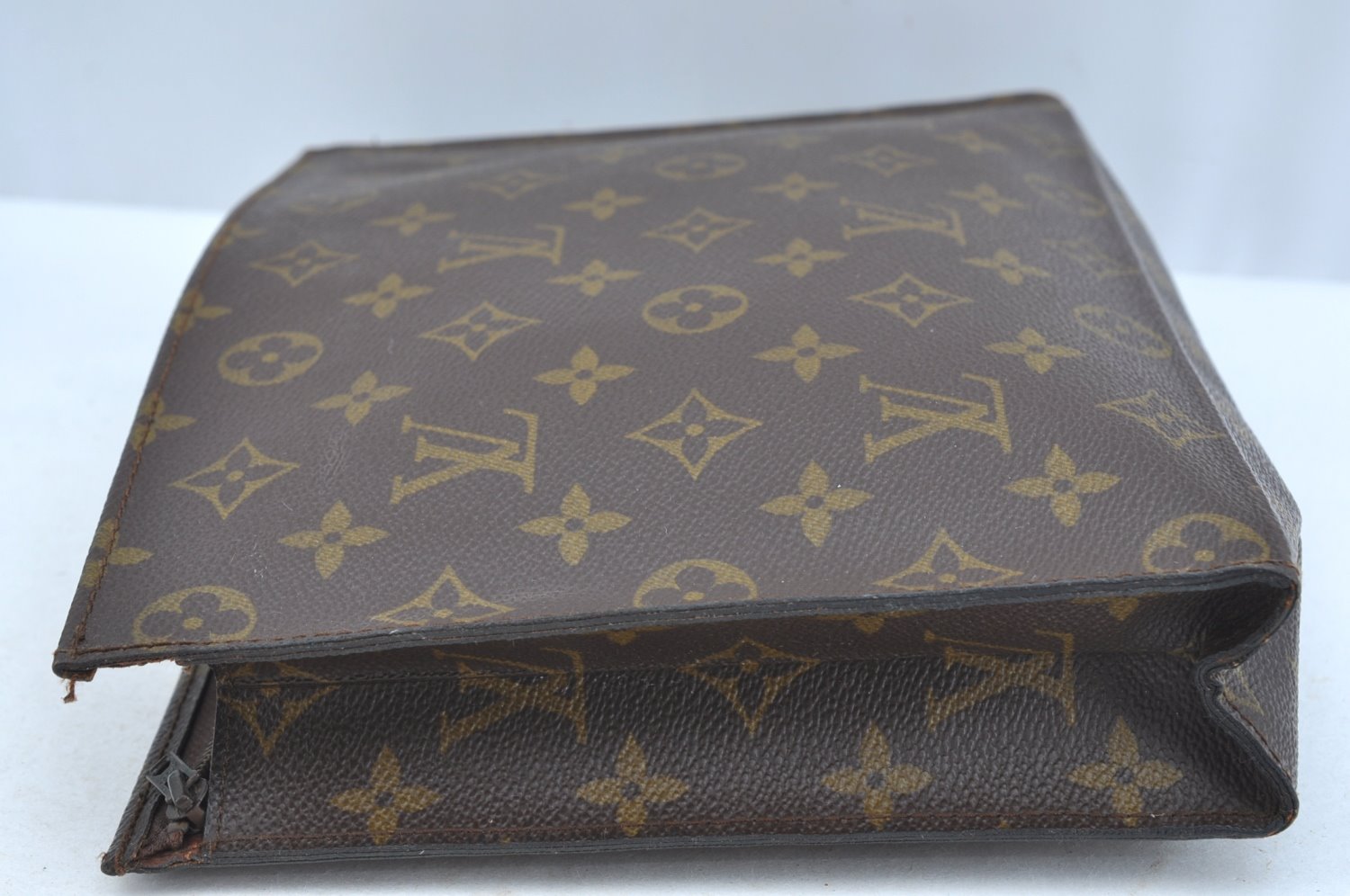 Auth Louis Vuitton Monogram Poche Toilette Cosmetics Pouch Old Model Junk K9320