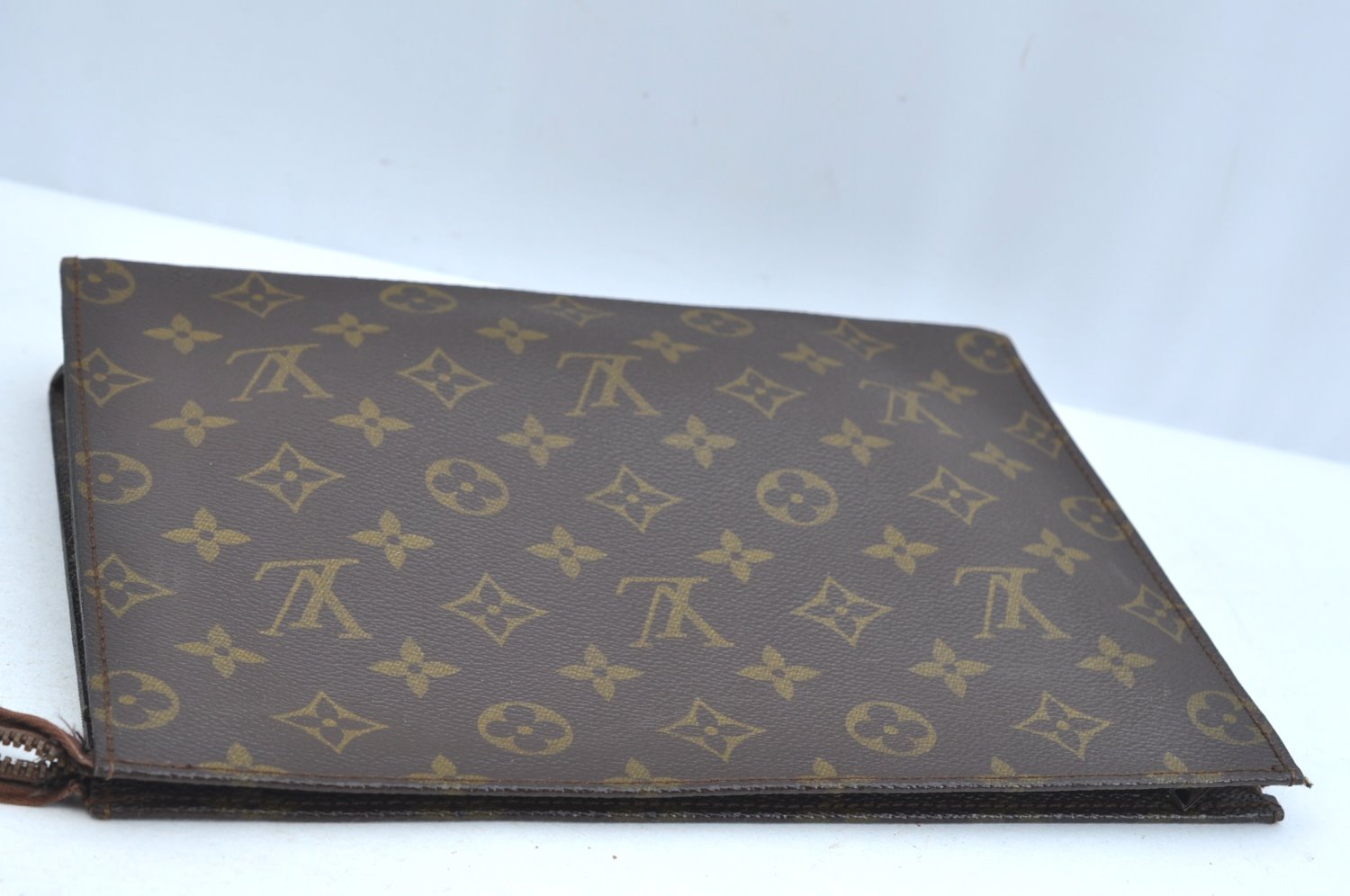 Auth Louis Vuitton Monogram Poche Toilette Cosmetics Pouch Old Model Junk K9320