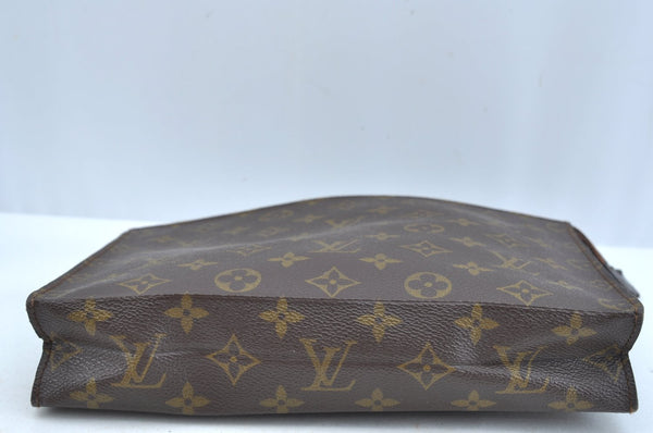 Auth Louis Vuitton Monogram Poche Toilette Cosmetics Pouch Old Model Junk K9320
