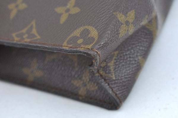 Auth Louis Vuitton Monogram Poche Toilette Cosmetics Pouch Old Model Junk K9320