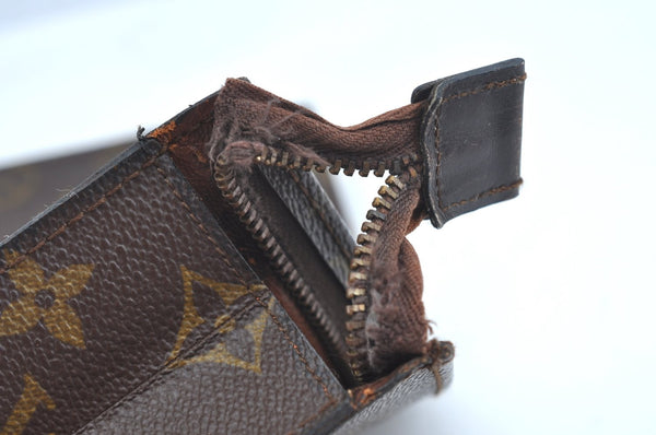 Auth Louis Vuitton Monogram Poche Toilette Cosmetics Pouch Old Model Junk K9320