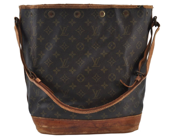 Authentic Louis Vuitton Monogram Noe Shoulder Drawstring Bag M42224 LV K9321