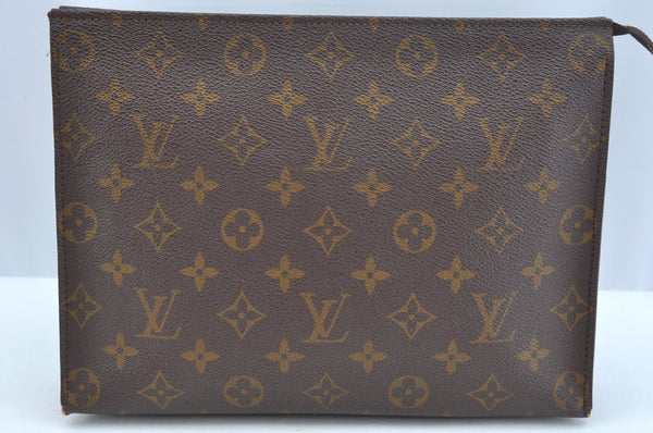 Auth Louis Vuitton Monogram Poche Toilette 26 Cosmetics Pouch Old Model LV K9325