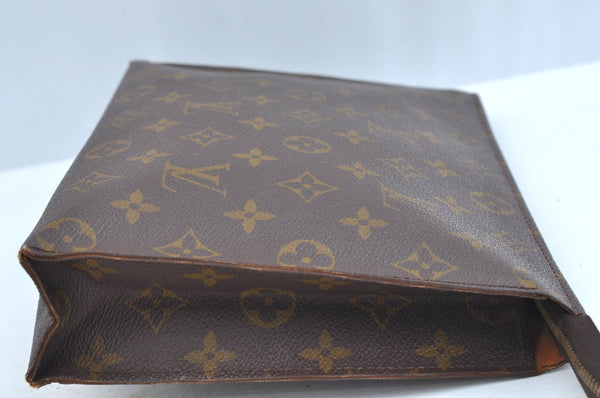 Auth Louis Vuitton Monogram Poche Toilette 26 Cosmetics Pouch Old Model LV K9325