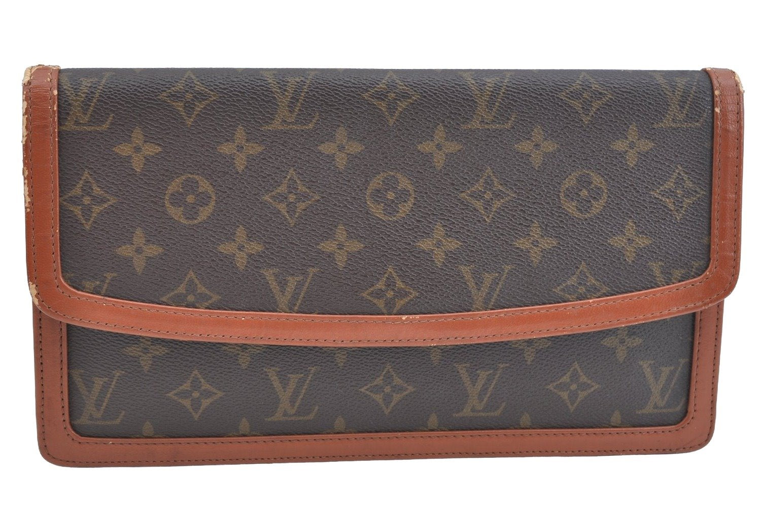 Auth Louis Vuitton Monogram Pochette Dame GM Clutch Hand Bag Old Model LV K9332