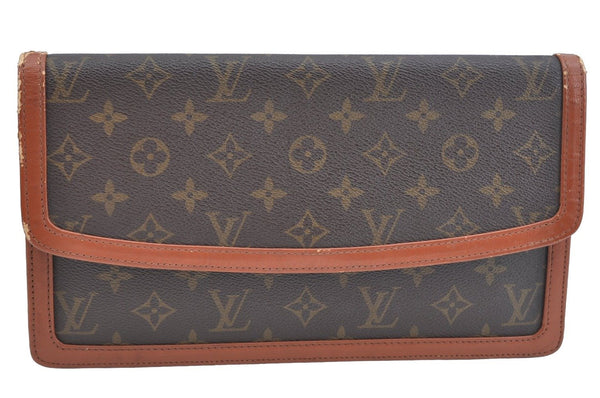 Auth Louis Vuitton Monogram Pochette Dame GM Clutch Hand Bag Old Model LV K9332