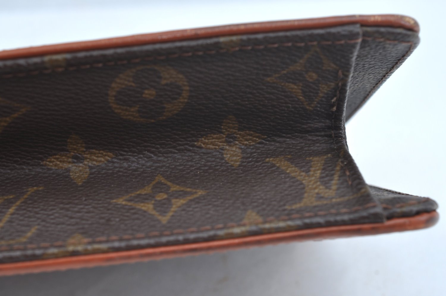 Auth Louis Vuitton Monogram Pochette Dame GM Clutch Hand Bag Old Model LV K9332