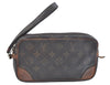 Auth Louis Vuitton Monogram Marly Dragonne PM Clutch Hand Bag Old Model LV K9334