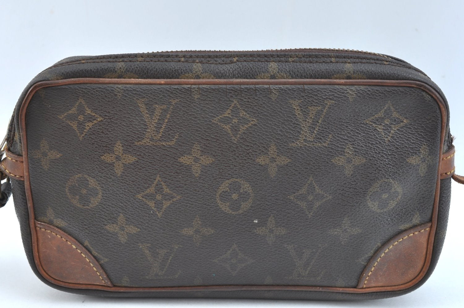 Auth Louis Vuitton Monogram Marly Dragonne PM Clutch Hand Bag Old Model LV K9334
