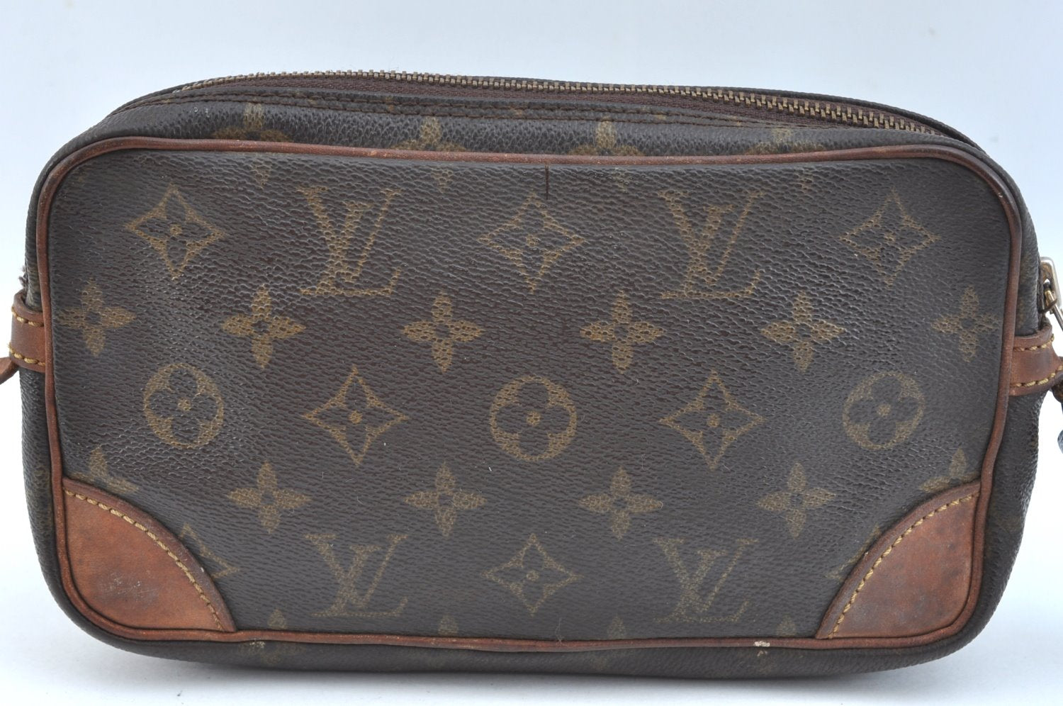 Auth Louis Vuitton Monogram Marly Dragonne PM Clutch Hand Bag Old Model LV K9334