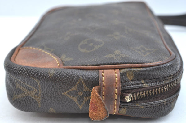 Auth Louis Vuitton Monogram Marly Dragonne PM Clutch Hand Bag Old Model LV K9334