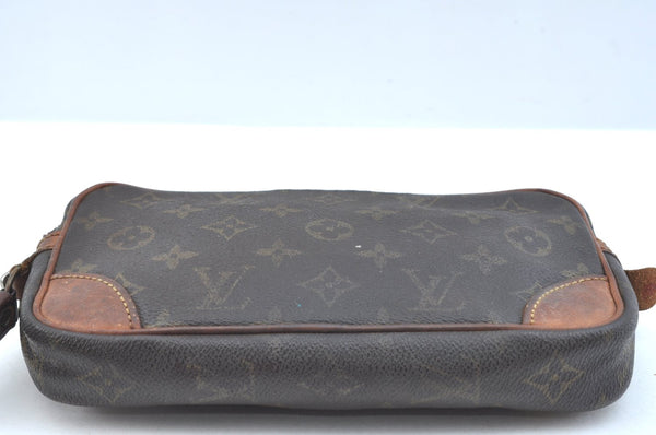 Auth Louis Vuitton Monogram Marly Dragonne PM Clutch Hand Bag Old Model LV K9334