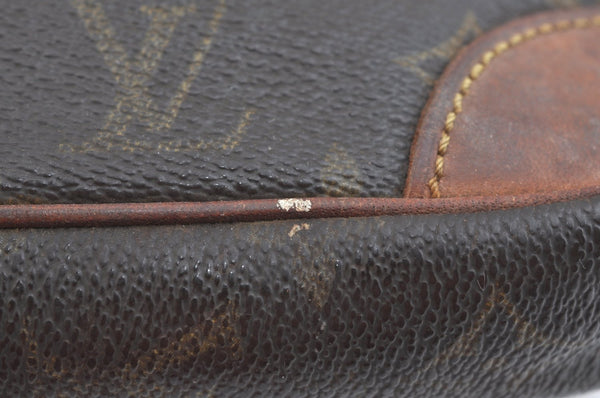 Auth Louis Vuitton Monogram Marly Dragonne PM Clutch Hand Bag Old Model LV K9334