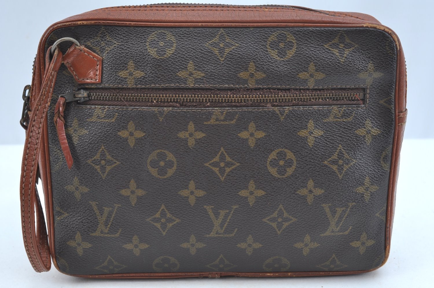 Auth Louis Vuitton Monogram Pochette Sport Clutch Hand Bag Old Model Junk K9344