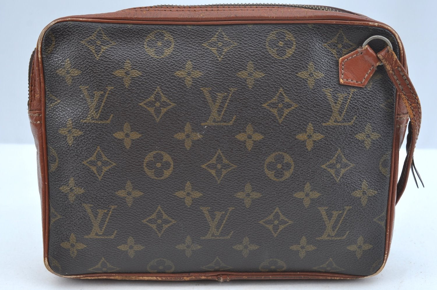 Auth Louis Vuitton Monogram Pochette Sport Clutch Hand Bag Old Model Junk K9344