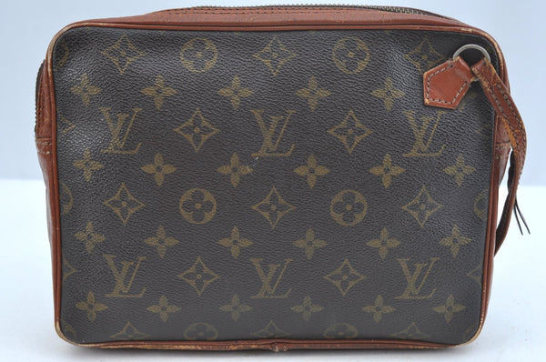 Auth Louis Vuitton Monogram Pochette Sport Clutch Hand Bag Old Model Junk K9344
