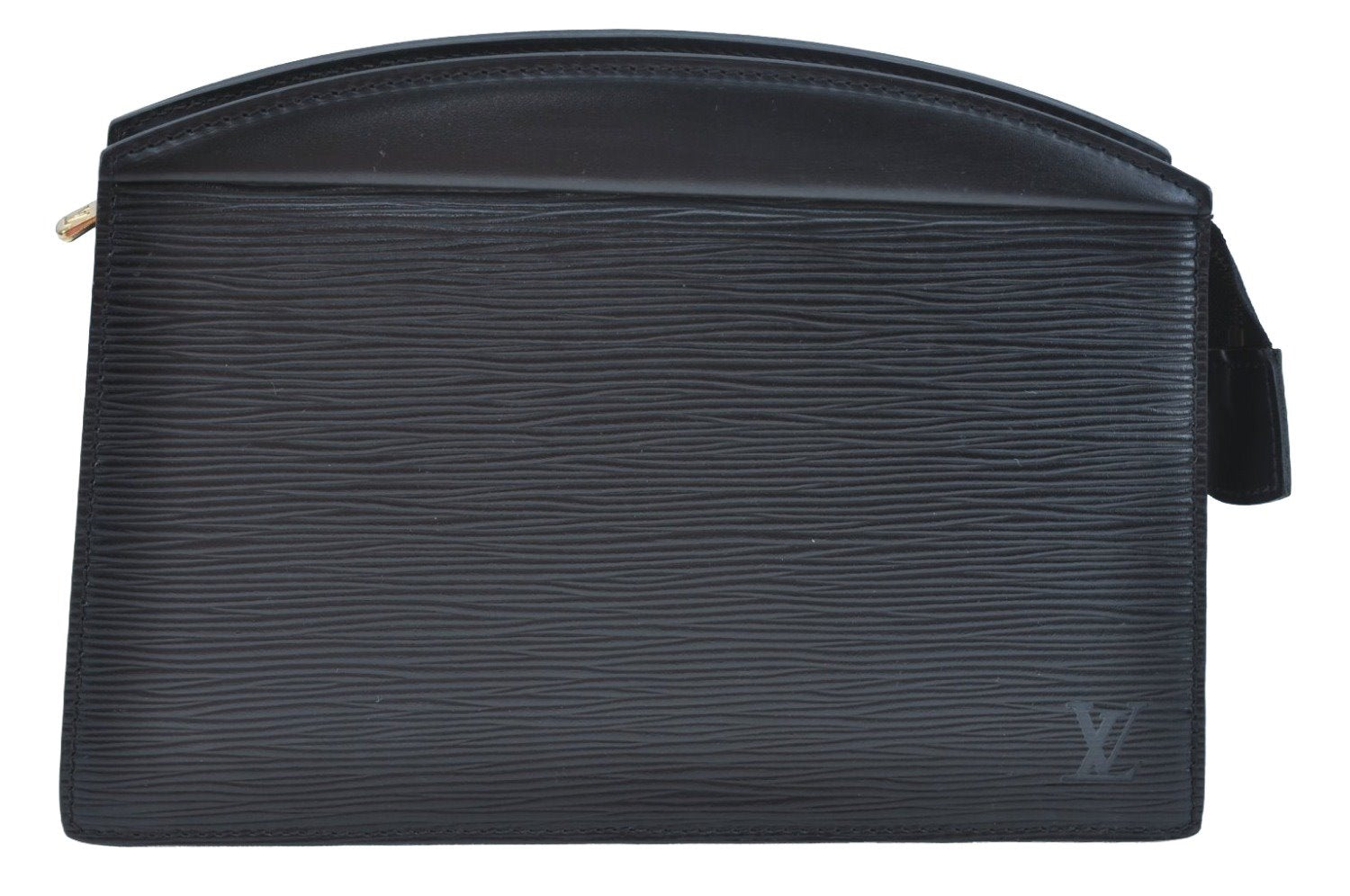 Authentic Louis Vuitton Epi Trousse Crete Clutch Bag Black LV K9350