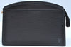 Authentic Louis Vuitton Epi Trousse Crete Clutch Bag Black LV K9350