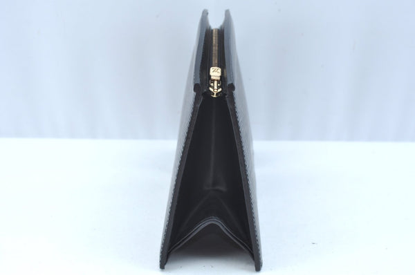 Authentic Louis Vuitton Epi Trousse Crete Clutch Bag Black LV K9350