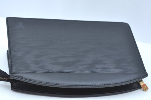 Authentic Louis Vuitton Epi Trousse Crete Clutch Bag Black LV K9350