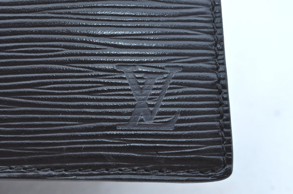Authentic Louis Vuitton Epi Trousse Crete Clutch Bag Black LV K9350